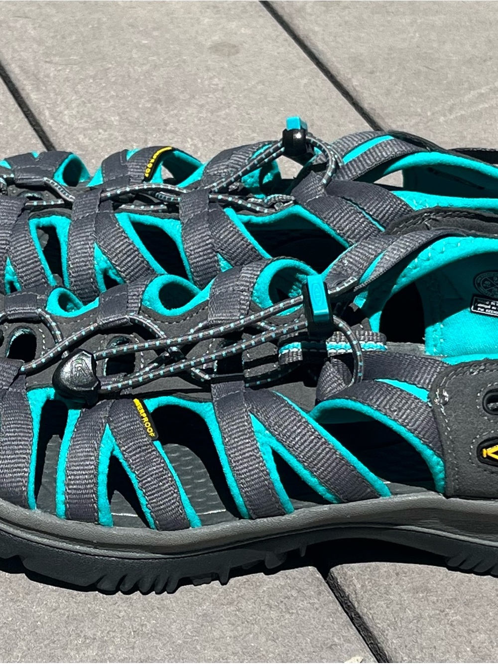 KEEN Whisper Waterproof Sport Sandals Gray Teal Womens 9.5 - Picture 6 of 8